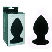 Extra Large Anal Plug with Suction Cup - Black