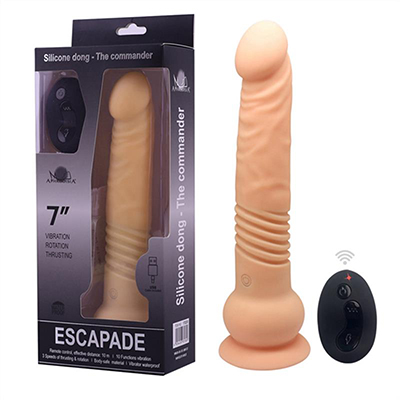 Escapade 7'' Thrust and Rotating Silicone Dong-The Commander