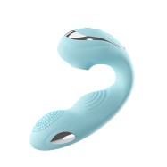 Freya C-Shaped Squirting Suction Vibrator(Cyan)