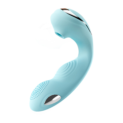Freya C-Shaped Squirting Suction Vibrator(Cyan)