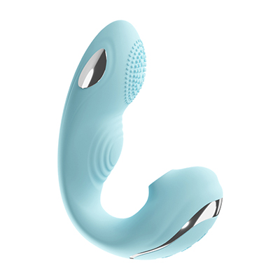 Freya C-Shaped Squirting Suction Vibrator(Cyan)