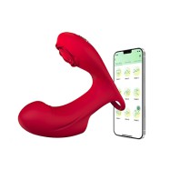 バラの花タッピングバイブレーションフィンガースリーブ APP版 - レッド