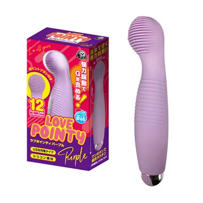Love Pointy12頻震動USB充電按摩棒(紫色)