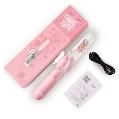 謎姬招蜂引蝶轉珠震動棒(粉色)
