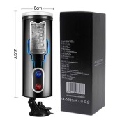 Black Storm Thrusting & Rotating Talking Masturbation Cup (No Suction Base)
