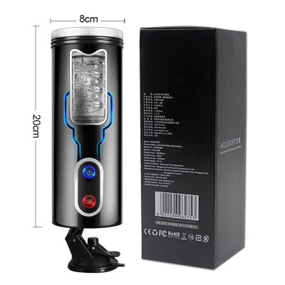 Black Storm Thrusting & Rotating Talking Masturbation Cup (No Suction Base)