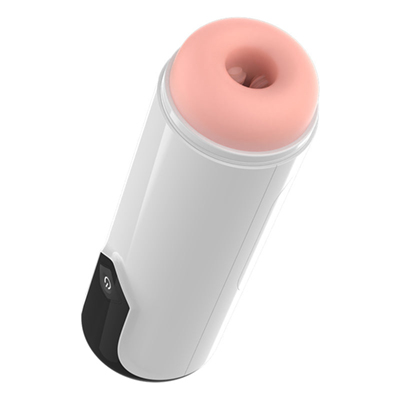 XiaoLe Thrusting Warming & Moaning Masturbation Cup (White)