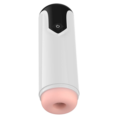 XiaoLe Thrusting Warming & Moaning Masturbation Cup (White)