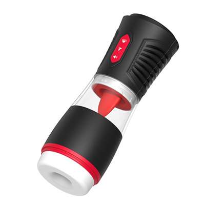 Dual-Action Auto Tongue Licking & Suction Masturbation Cup