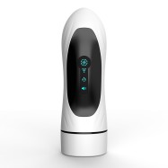 クーラー 音声機能＆振動 充電式マスターベーションカップ (ブラック)