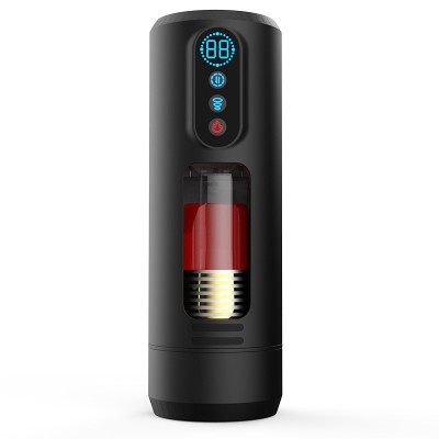 Speed Max Thrusting Suction Vibrating Warming Moaning Masturbator (Black)