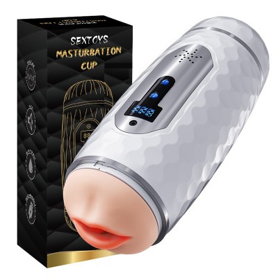 Dual-Headed Counting Masturbation Cup (White)