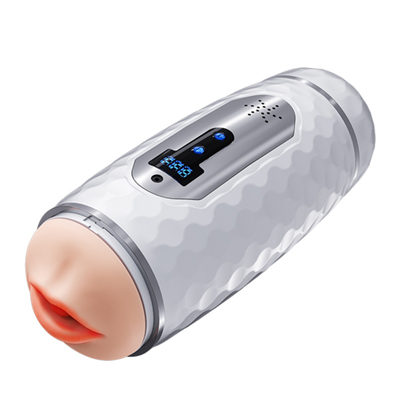 Dual-Headed Counting Masturbation Cup (White)