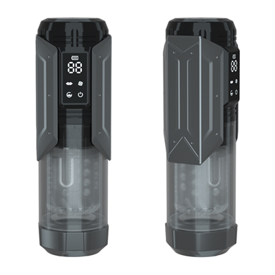 Mecha Dual-Vibration Thrusting Rotating & Suction Masturbation Cup (D11B Black)
