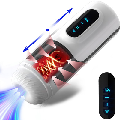 Pentium Princess Thrusting Suction Vibrating Moaning Masturbation Cup (White)