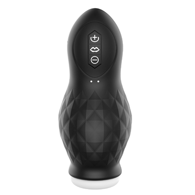 Dragon Scale Suction & Vibrating Masturbation Cup (Black)