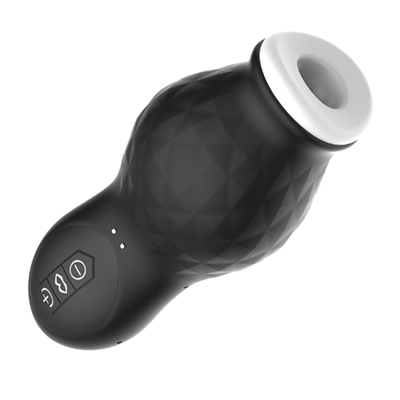 Dragon Scale Suction & Vibrating Masturbation Cup (Black)