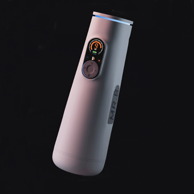 B1-Ai Bluetooth Speaker Thrusting Vibrating Warming Masturbation Cup (White)