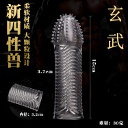 中国神話四獣クリスタルペニスサック - 玄武（袋入り）