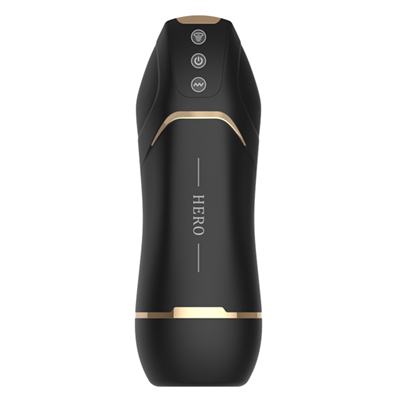 Hero Suction Vibrating Warming & Moaning Masturbation Cup (Black)