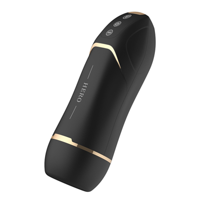 Hero Suction Vibrating Warming & Moaning Masturbation Cup (Black)