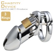 Chrome Male Chastity Cock Cage Kit(CB006L)  