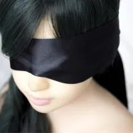 情趣單色絲帶綁帶眼罩