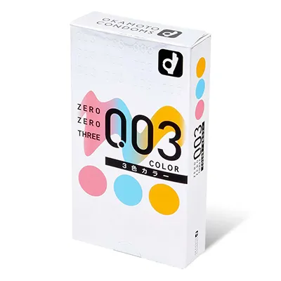 OKAMOTO 零零三 0.03 三色系 乳胶安全套（12片装）