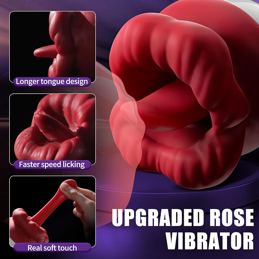 Soft Lip & Tongue Licking Squirting Vibrator 05