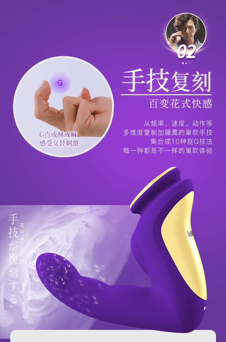 Leten Taka Kato G-Spot Finger Vibrator (Purple) 06