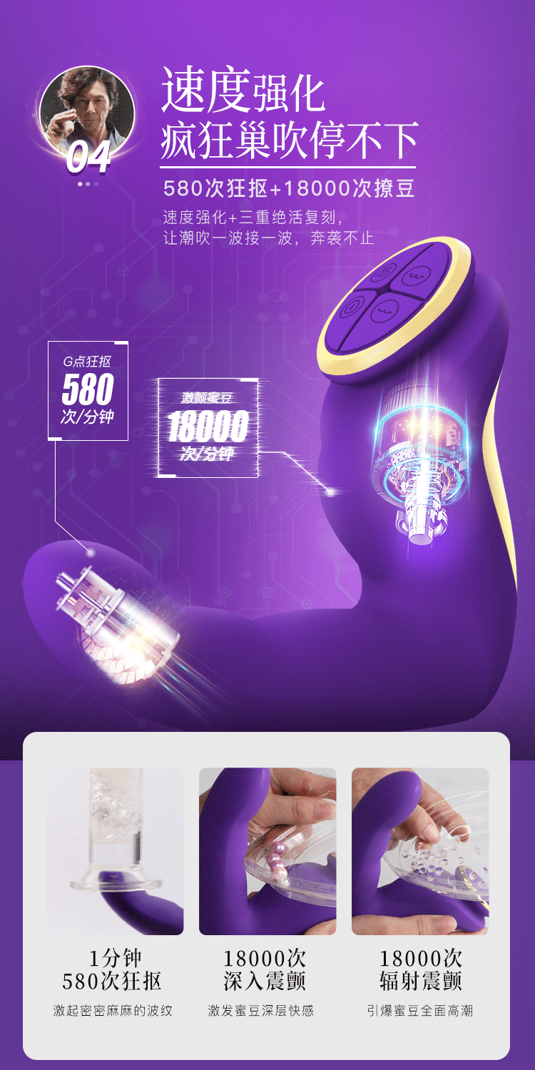 Leten Taka Kato G-Spot Finger Vibrator (Purple) 10