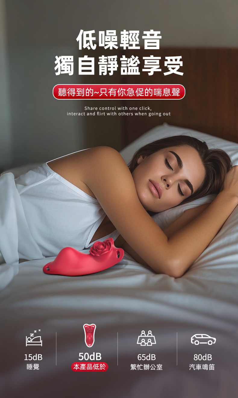 玫瑰蕾絲邊遙控穿戴陰蒂潮吹震動器 08