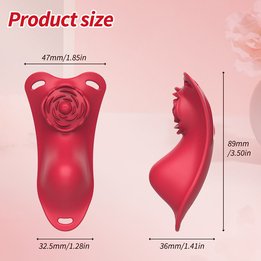 Rose Lace Remote-Control Wearable Clitoral Squirting Vibrator 10