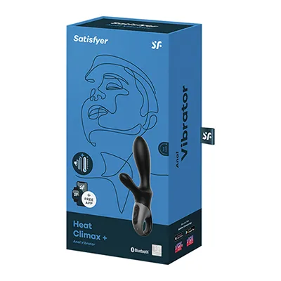 Heat Climax+ Rabbit Vibrator and G-Spot With App Control (Black)