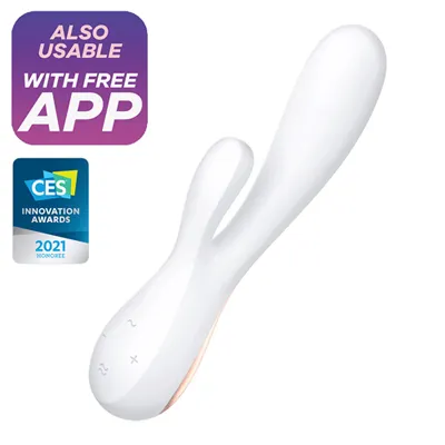 Mono Flex 50 Vibration Clitoris and G-Spot With App Control (White)