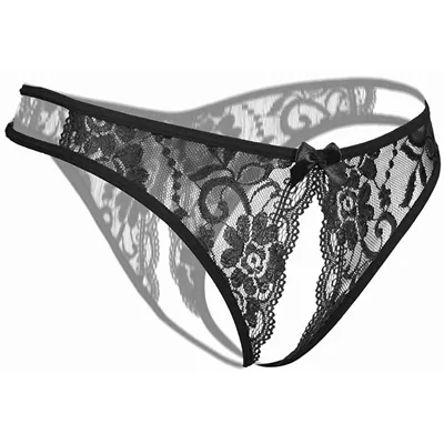 Japanese open-front panties for women lace sexy temptation hollow T trousers TR2184