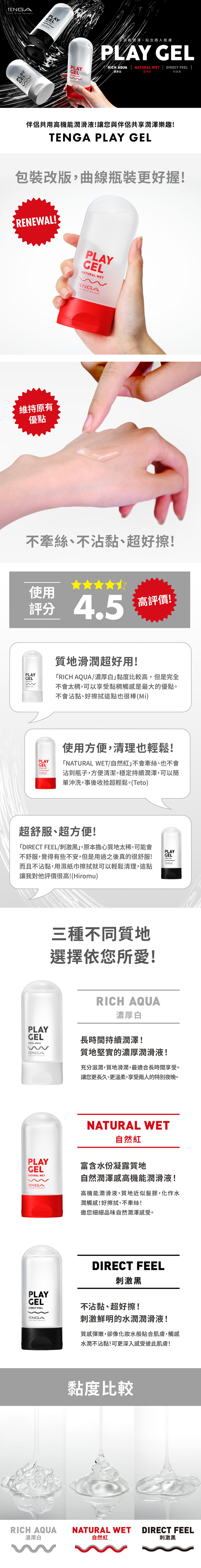 Tenga Play Gel ダイレクト フィール(160ml)