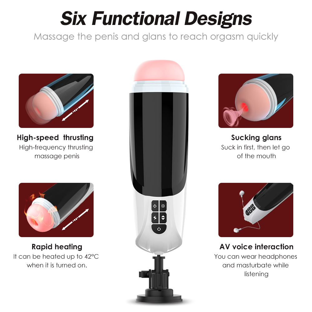 Fantasy Goddess Hands-Free Thrusting Suction Warming & Moaning Masturbation Cup  01