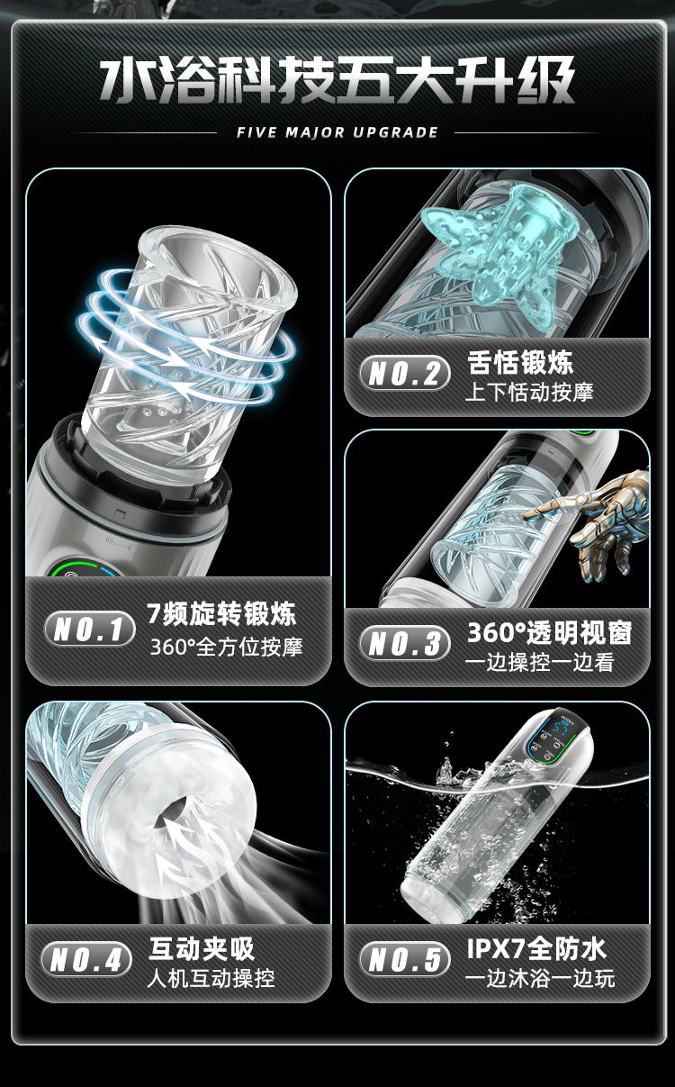 勃乐吮吸旋转水浴飞机杯PRO版 03