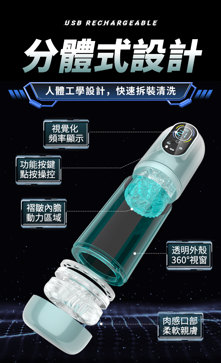 勃樂二代伸縮旋轉吮吸震動水浴飛機杯 21