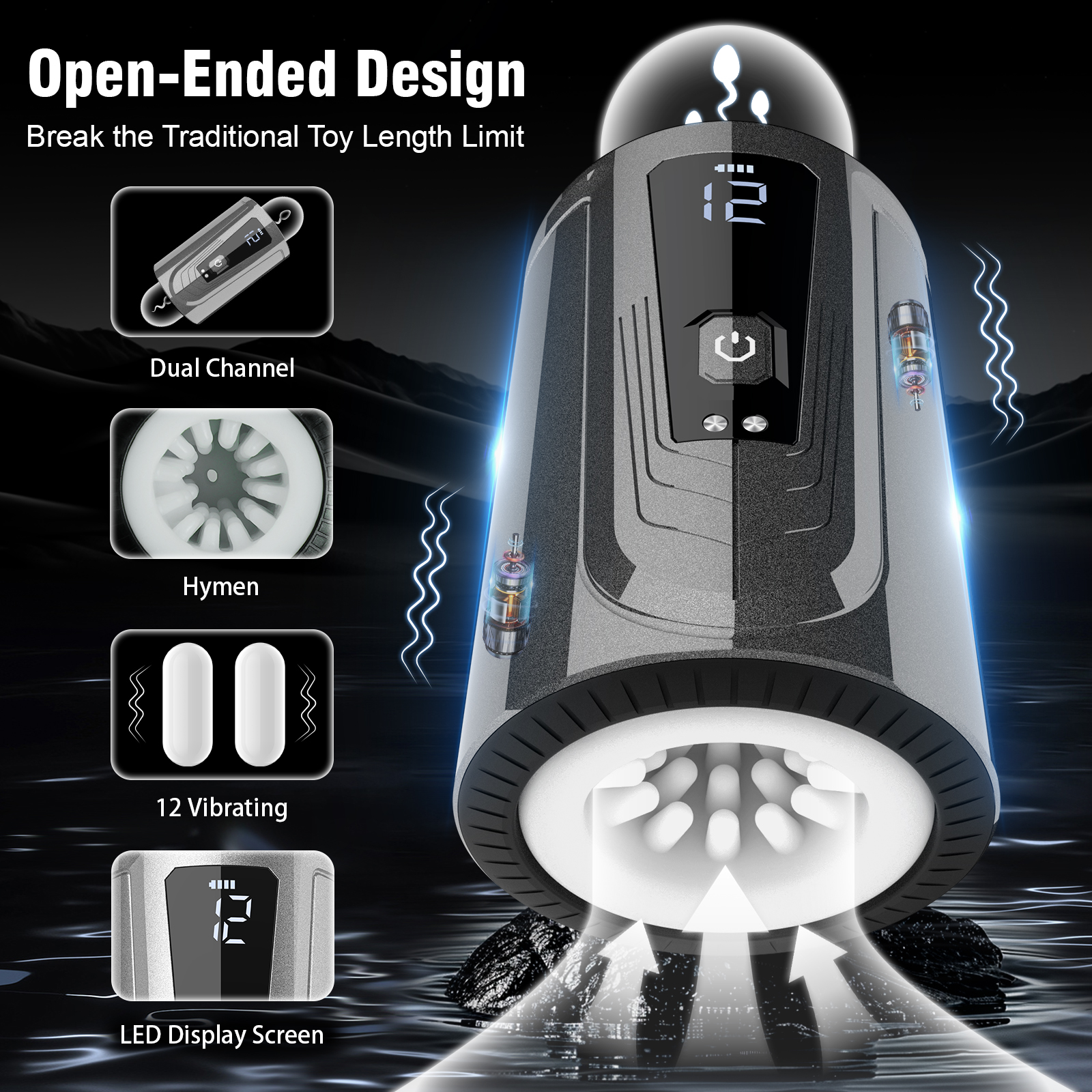 Pleasure S1 Lock Groove Dual-Vibration Masturbation Cup 01
