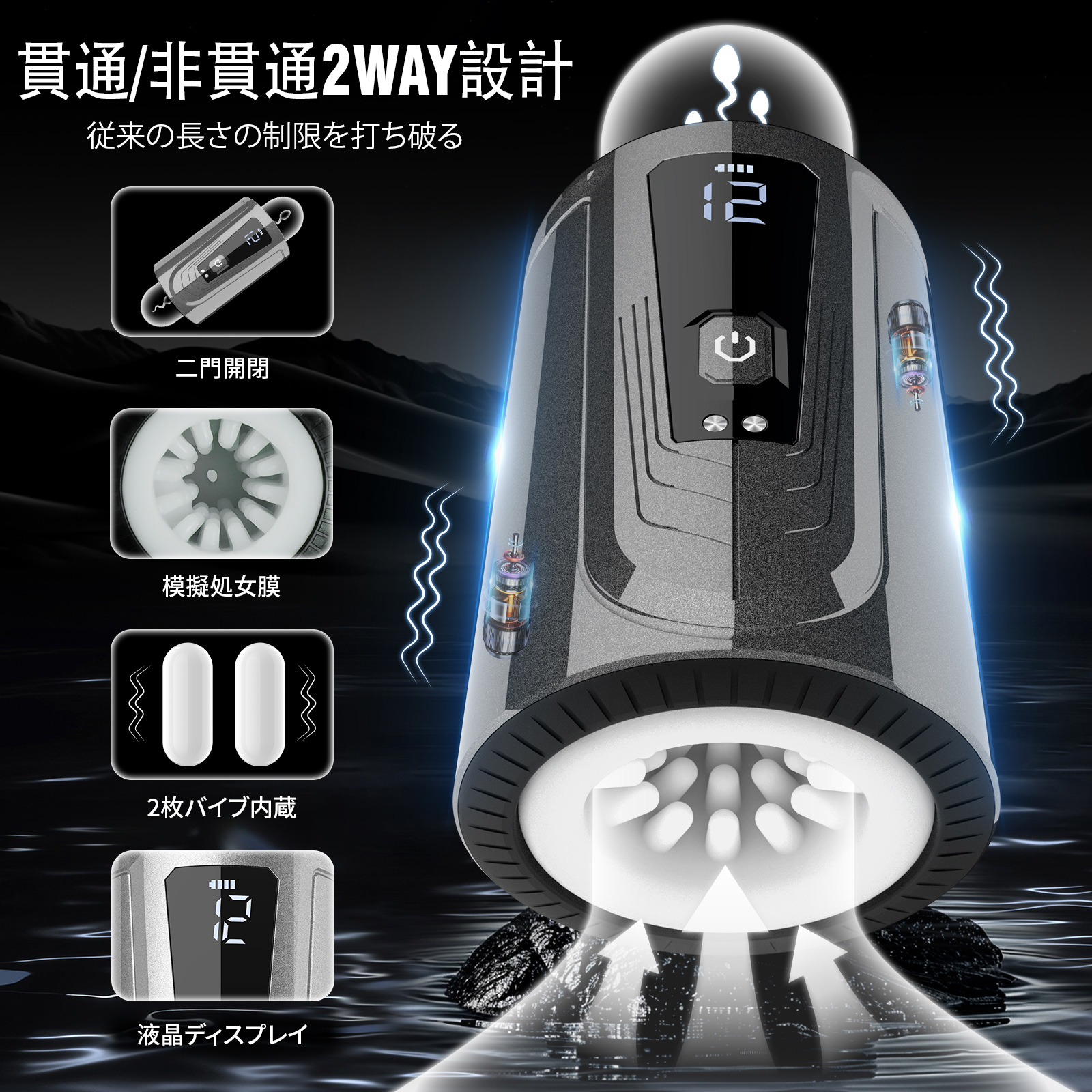 プレジャー S1 ロックグルーブ デュアル振動 マスターベーションカップ 01