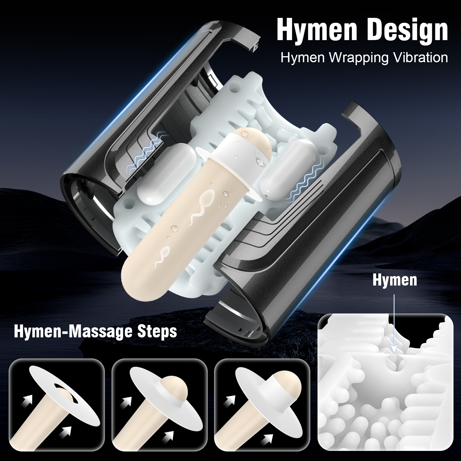Pleasure S1 Lock Groove Dual-Vibration Masturbation Cup 02