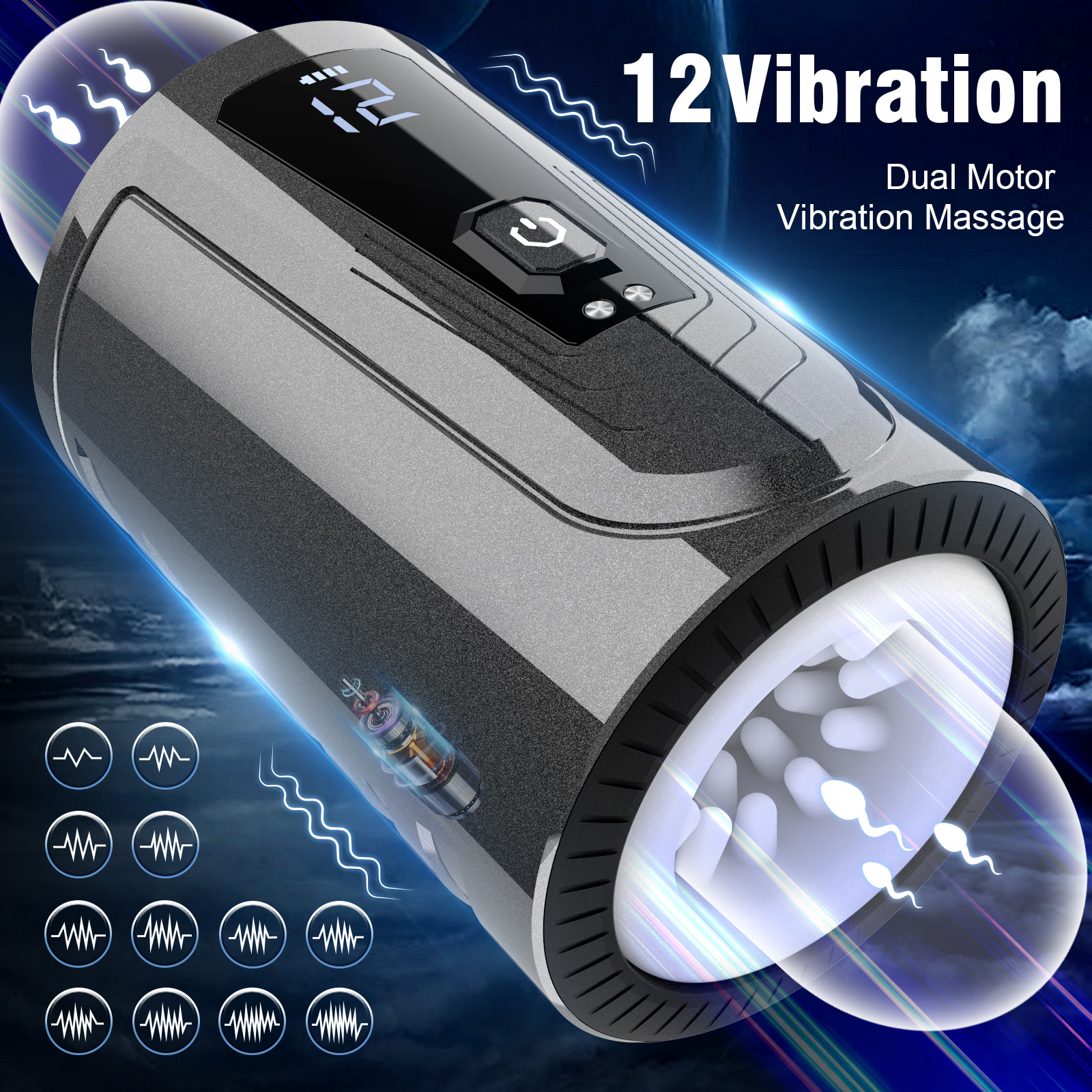 Pleasure S1 Lock Groove Dual-Vibration Masturbation Cup 03