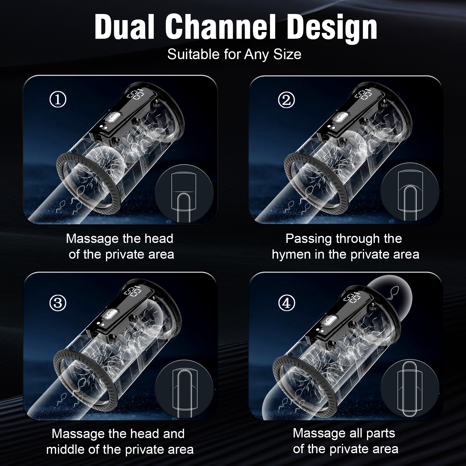 Pleasure S1 Lock Groove Dual-Vibration Masturbation Cup 04