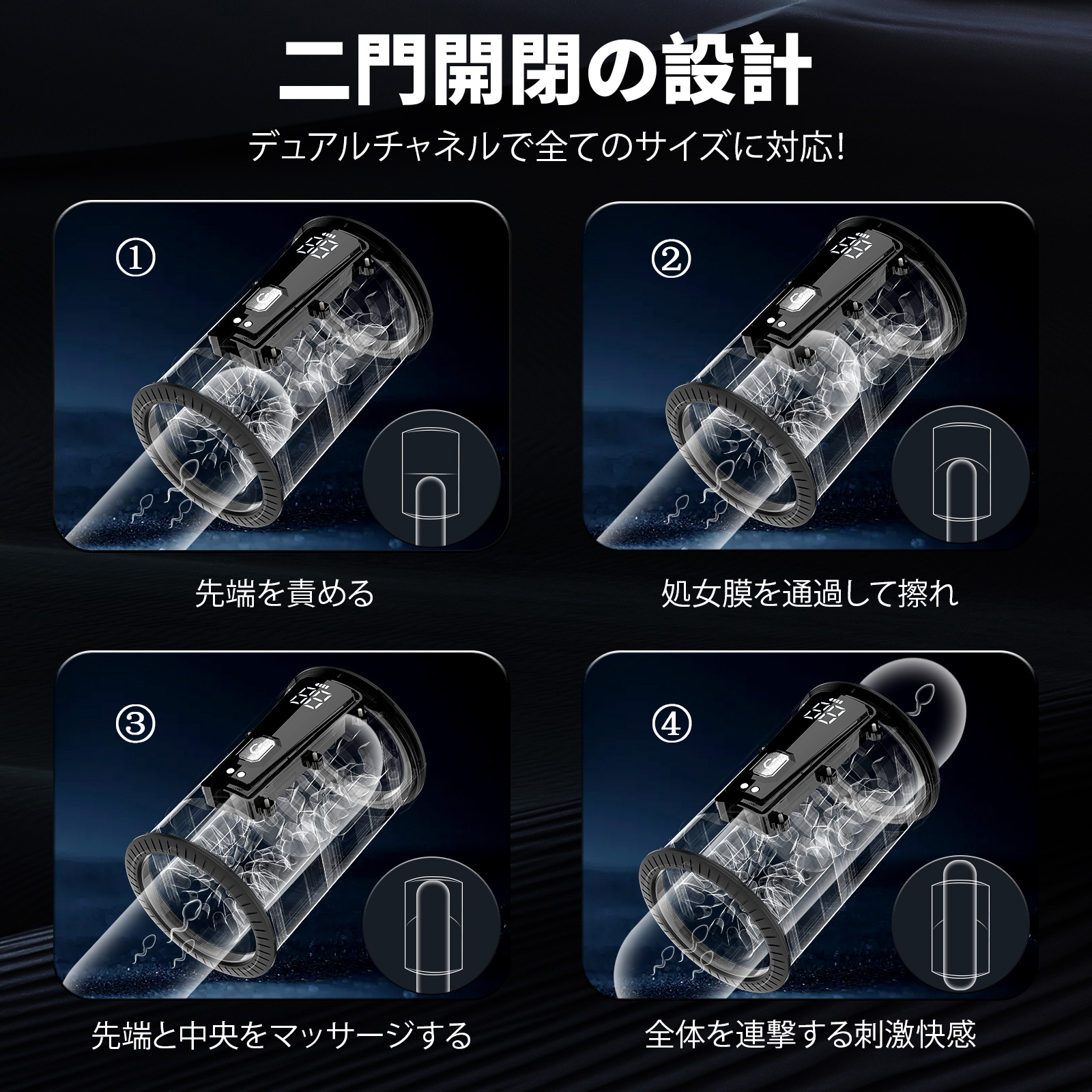 プレジャー S1 ロックグルーブ デュアル振動 マスターベーションカップ 04
