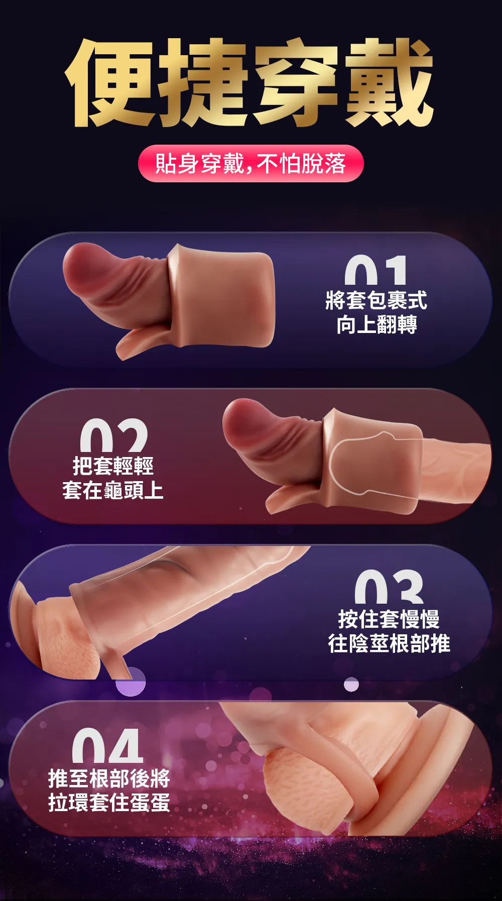 男人仿真套 龍頭激G點超軟矽膠增粗加長套-鎖精款05
