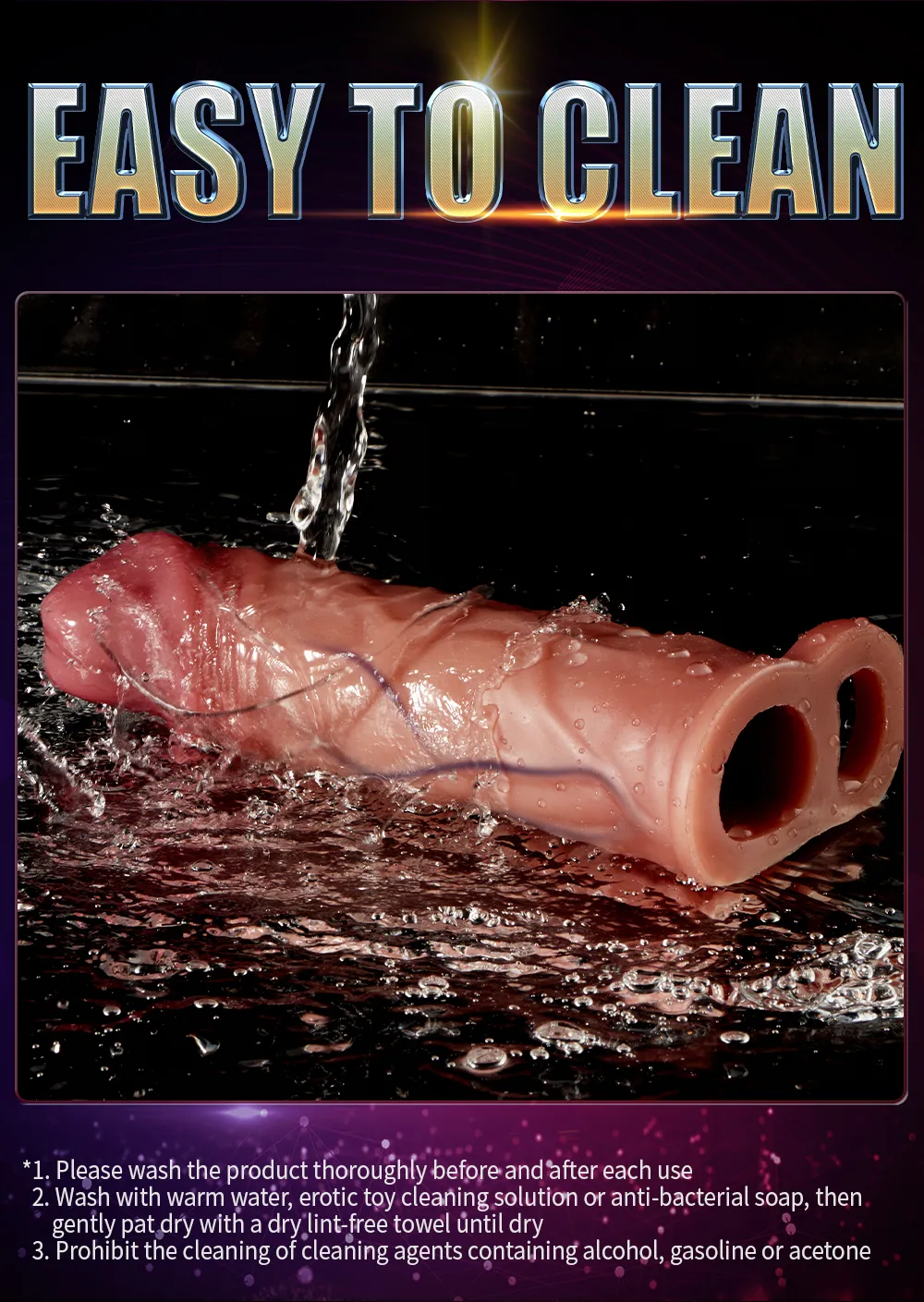 Dragon Head G-Spot Super Soft Silicone Sleeve with Cumshots Control07