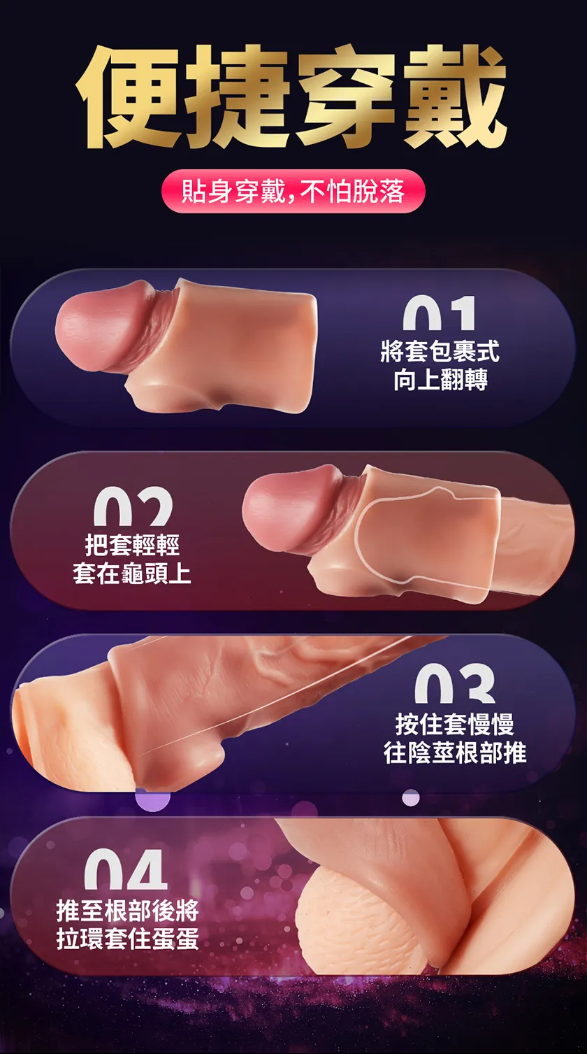 男士加粗套套 火箭4號超軟矽膠增粗加長套-鎖袋套05