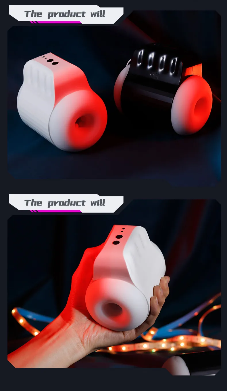 Powerful Sucking and Vibrating Masturbator - White13